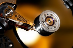 The internals of a hard disk drive